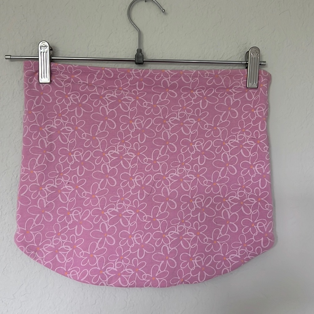 Pink flower tube top